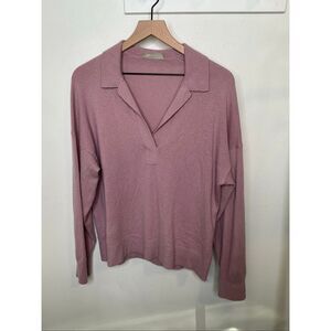 Everlane Cashmere Pullover Sweater | Pink in XL